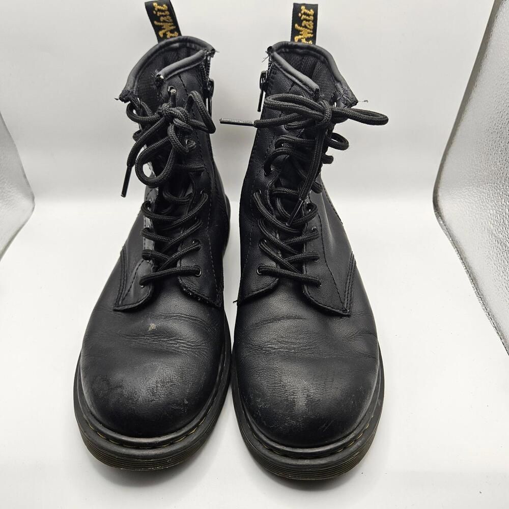 Doc Martens 1460Y Womens Black Leather Combat Boots Grunge Alt Rock Sz US W7 M6